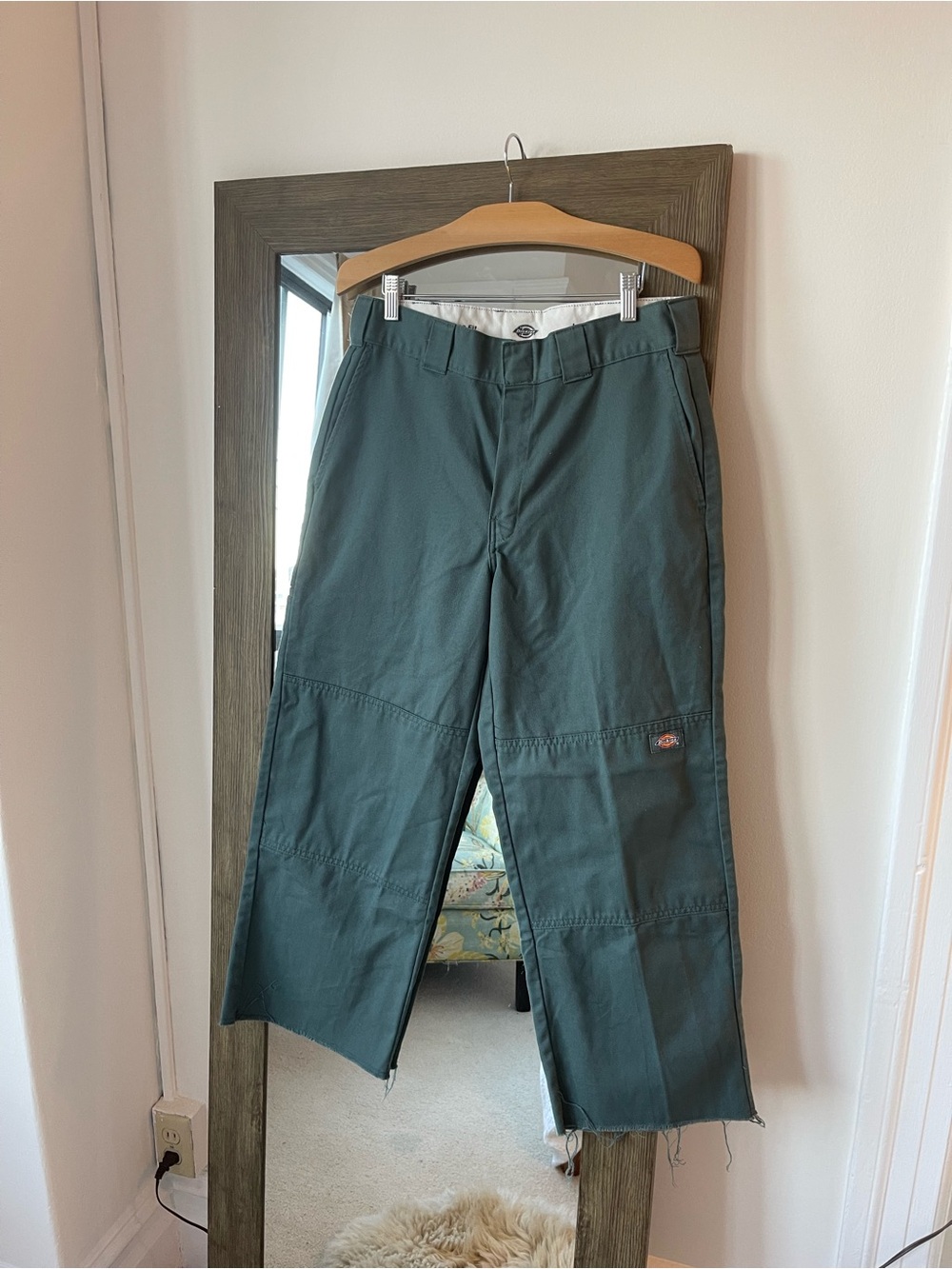 Teal Cropped Dickies Work Pants